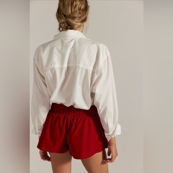 Paradise Found Suede Skort NWOT rhythmic red - Picture 2 of 4